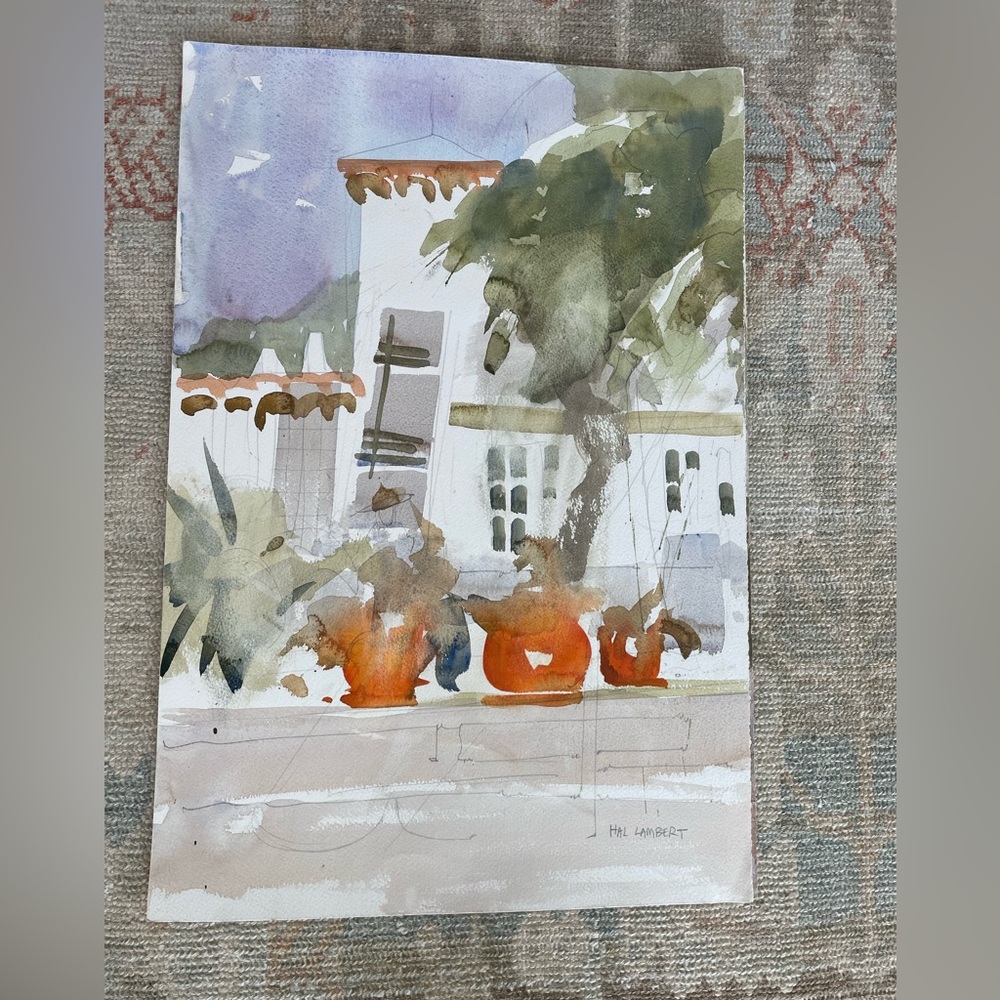 Signed Watercolor by Hal Lambert